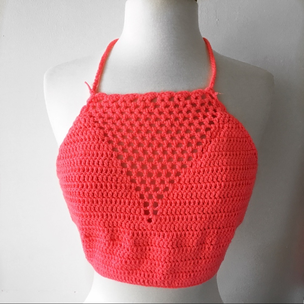 A.Peach Knit Racerback Top - Picture 3 of 6